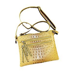 Faux Ostrich Leather Crossbody Bag